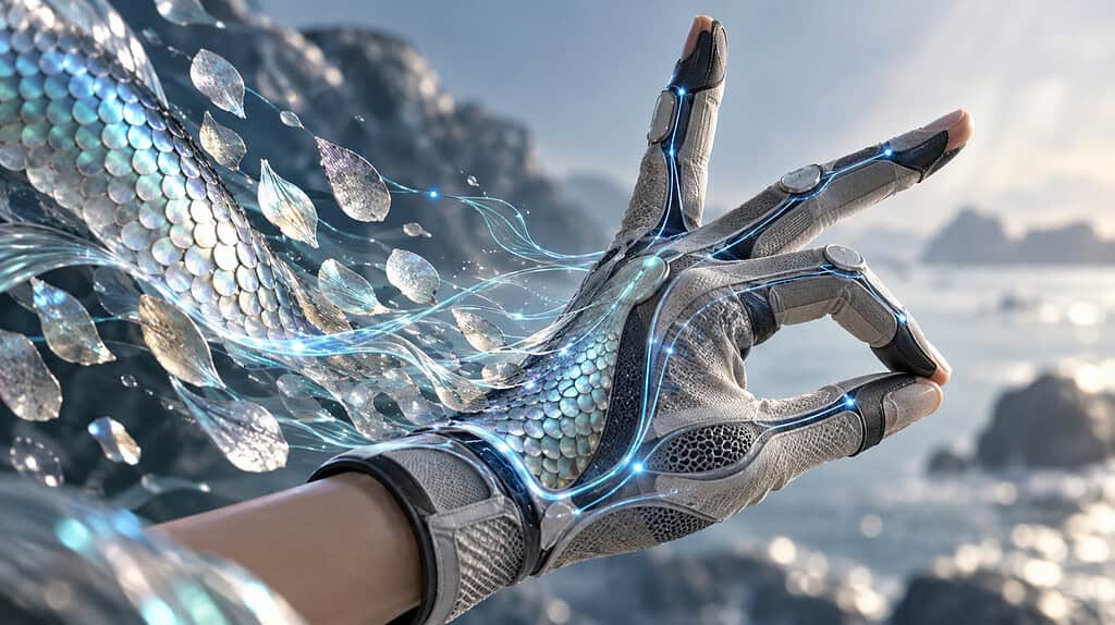 A smart glove made with fish scales can translate simple sign language