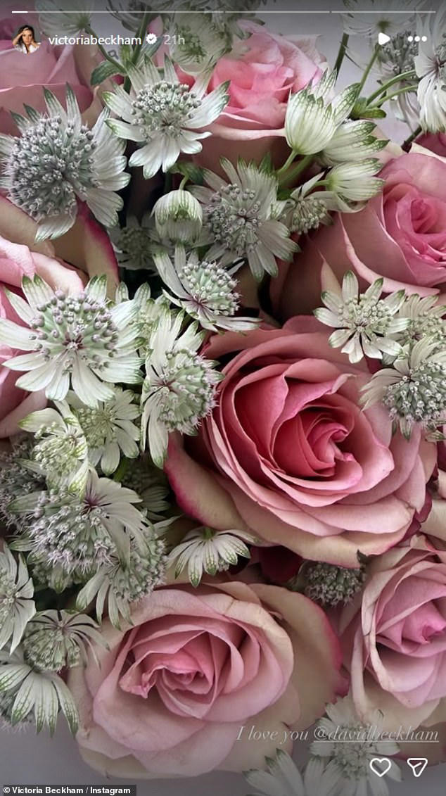 Victoria Beckham receives flowers from David after Katherine Ryan ...