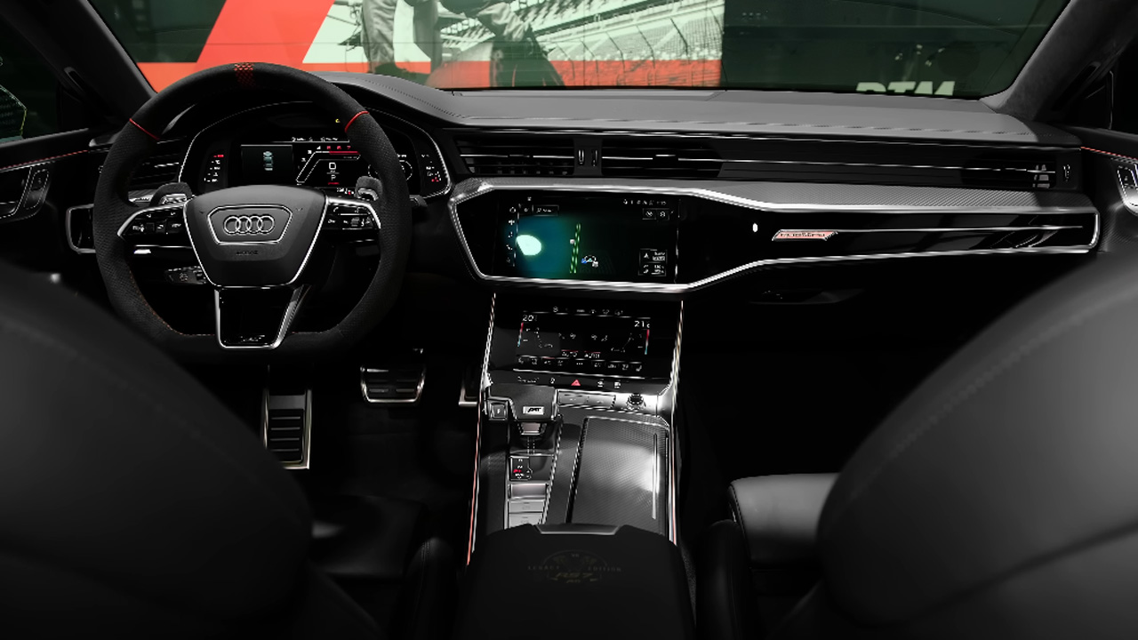 Inside the carbon fiber cockpit of the Audi RS7 Legacy