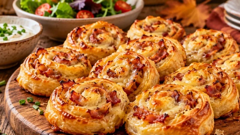 Ces spirales croustillantes au bacon fumé et fromage fondant ...