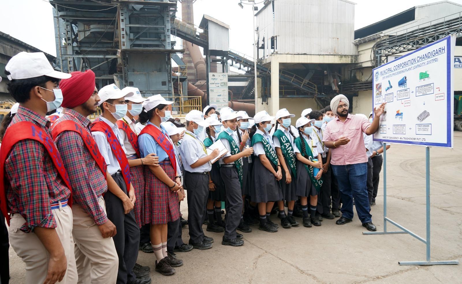 Students taken behind the scenes of Chandigarh’s waste management system