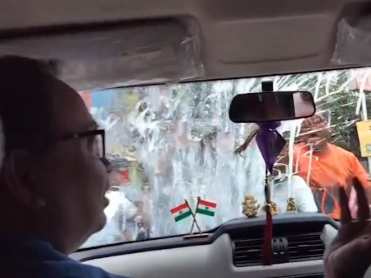 Kunal Ghosh car attack: Eggs, stones hurled at TMC MLA's vehicle en ...