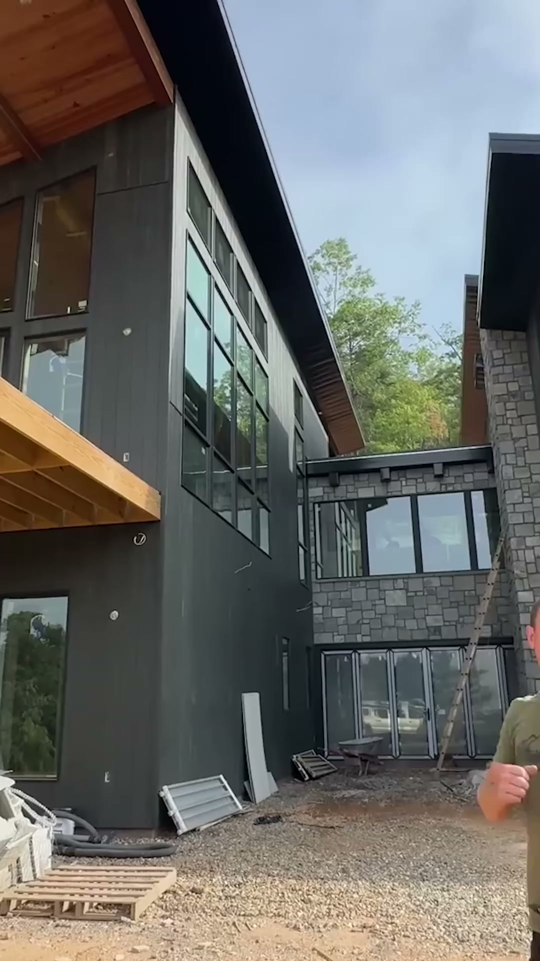 Final touches on a mega modern home build