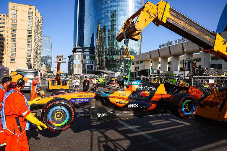 George Russell holds off Max Verstappen for Azerbaijan F1 Grand Prix win