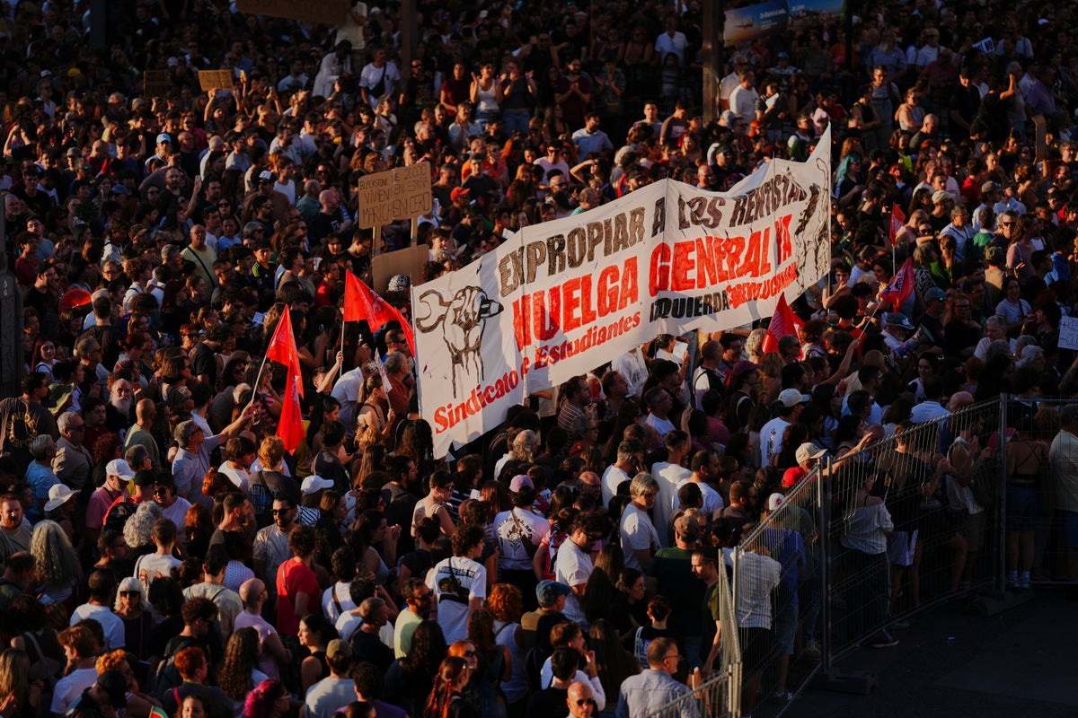 Thousands march in Madrid to protest Spain's housing crisis after ...