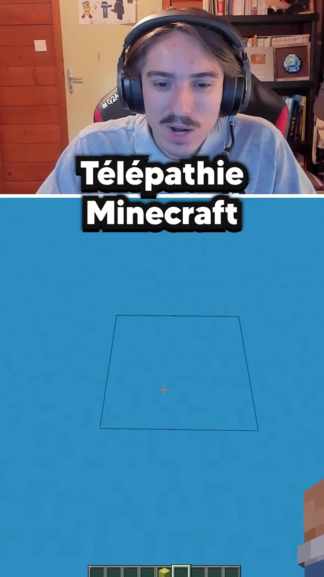 Télépathie Minecraft mais c'est quoi ces blocs?#minecraft #shorts