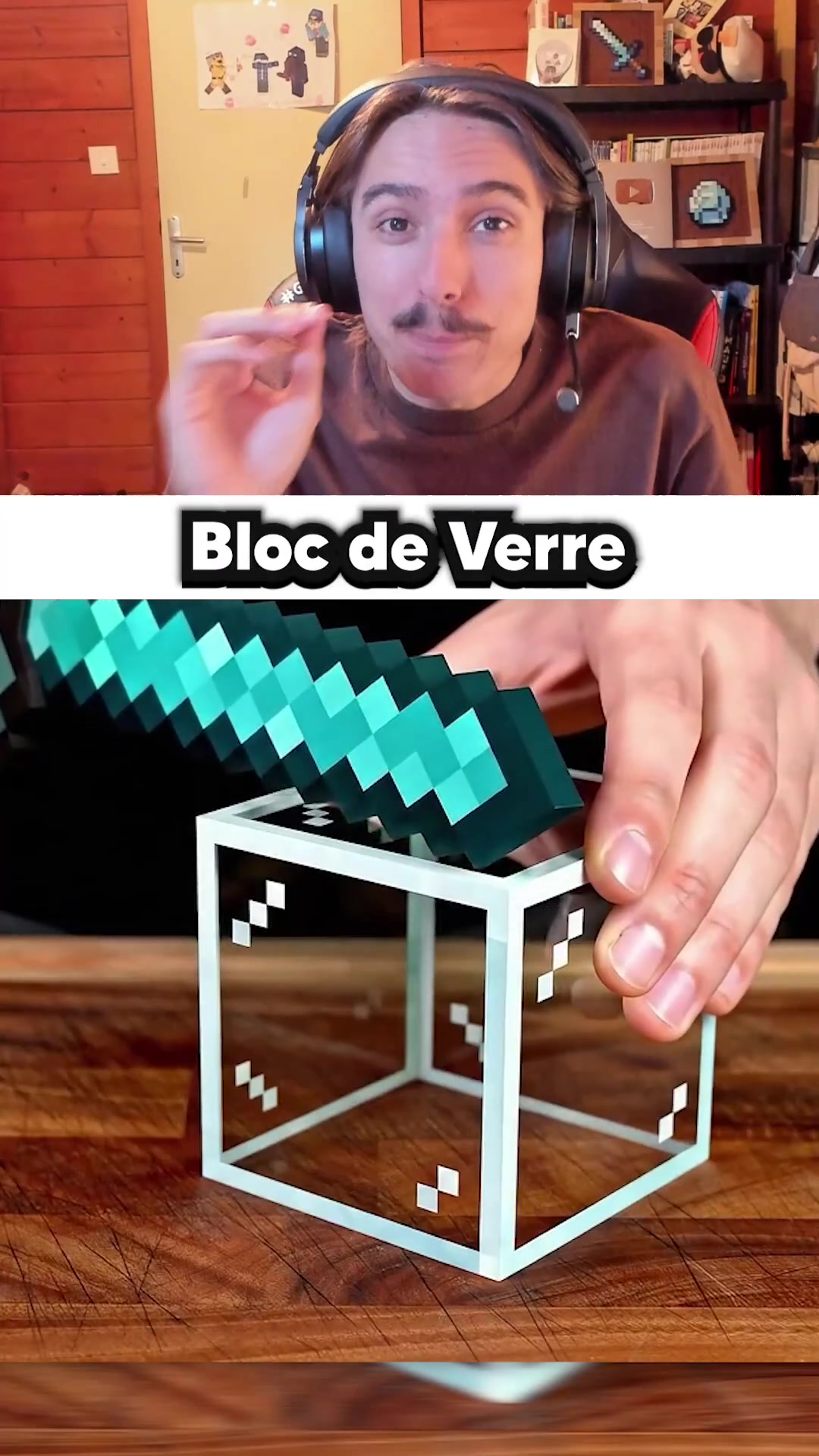 Couper les blocs Minecraft IRL! #minecraft #shorts