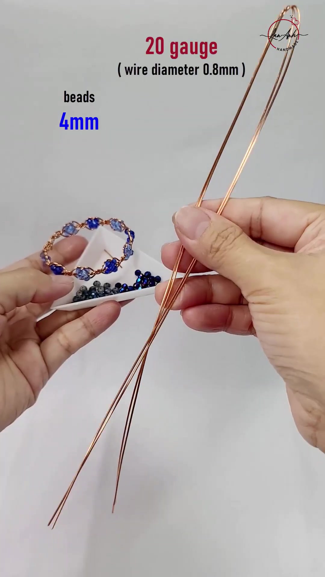 Soothing wire wrapped bracelet – relax and watch 💙 #shortsvideo #diy # ...