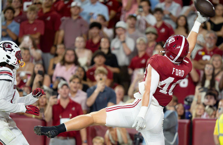 How Josh Ford became Spider-Man as Alabama football run-blocking tight end