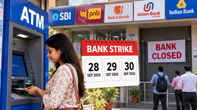 Bank strike September 28-30: Major banks waive ATM charges during strike