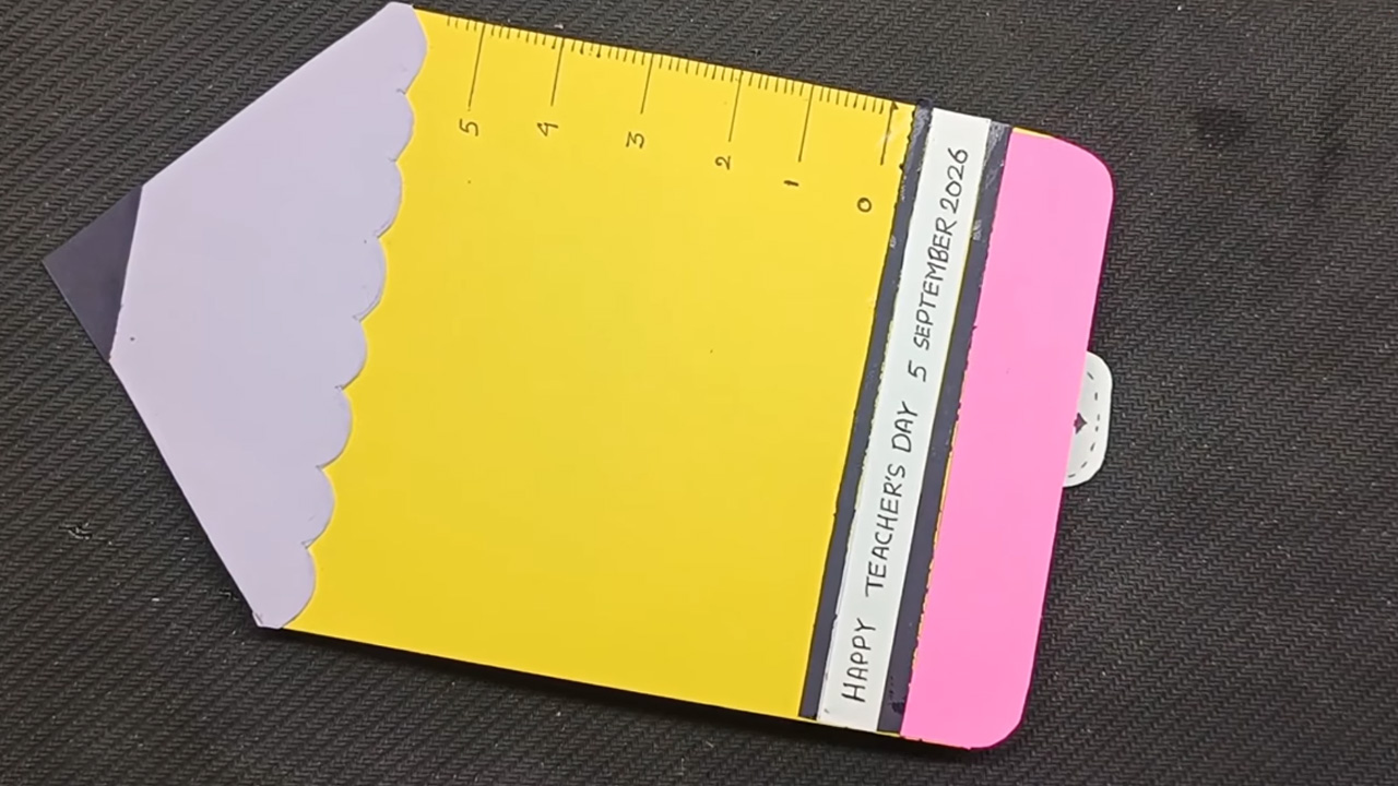Easy handmade pull-out card for Teacher’s Day