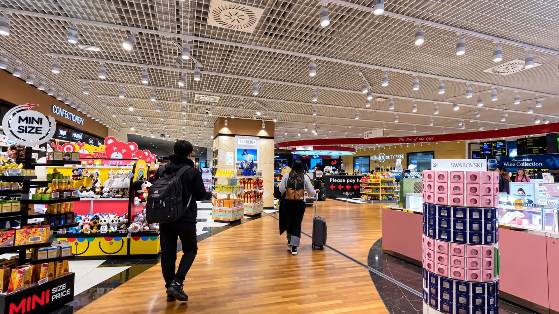 Exploring shops inside Venice Marco Polo Airport (4K)