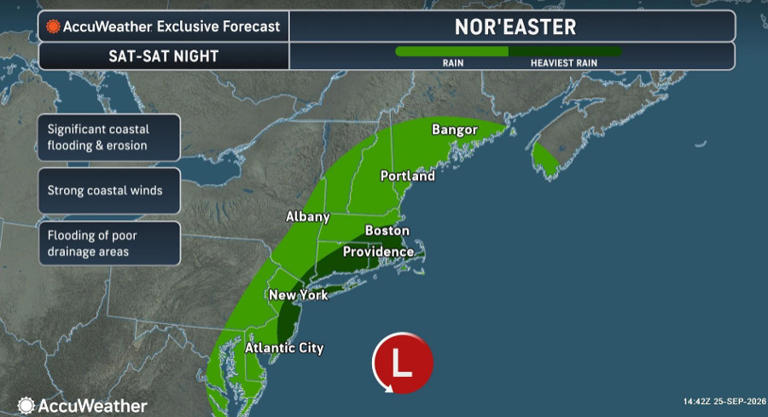 Autumn’s first major nor’easter takes aim at the Mid-Atlantic and New ...
