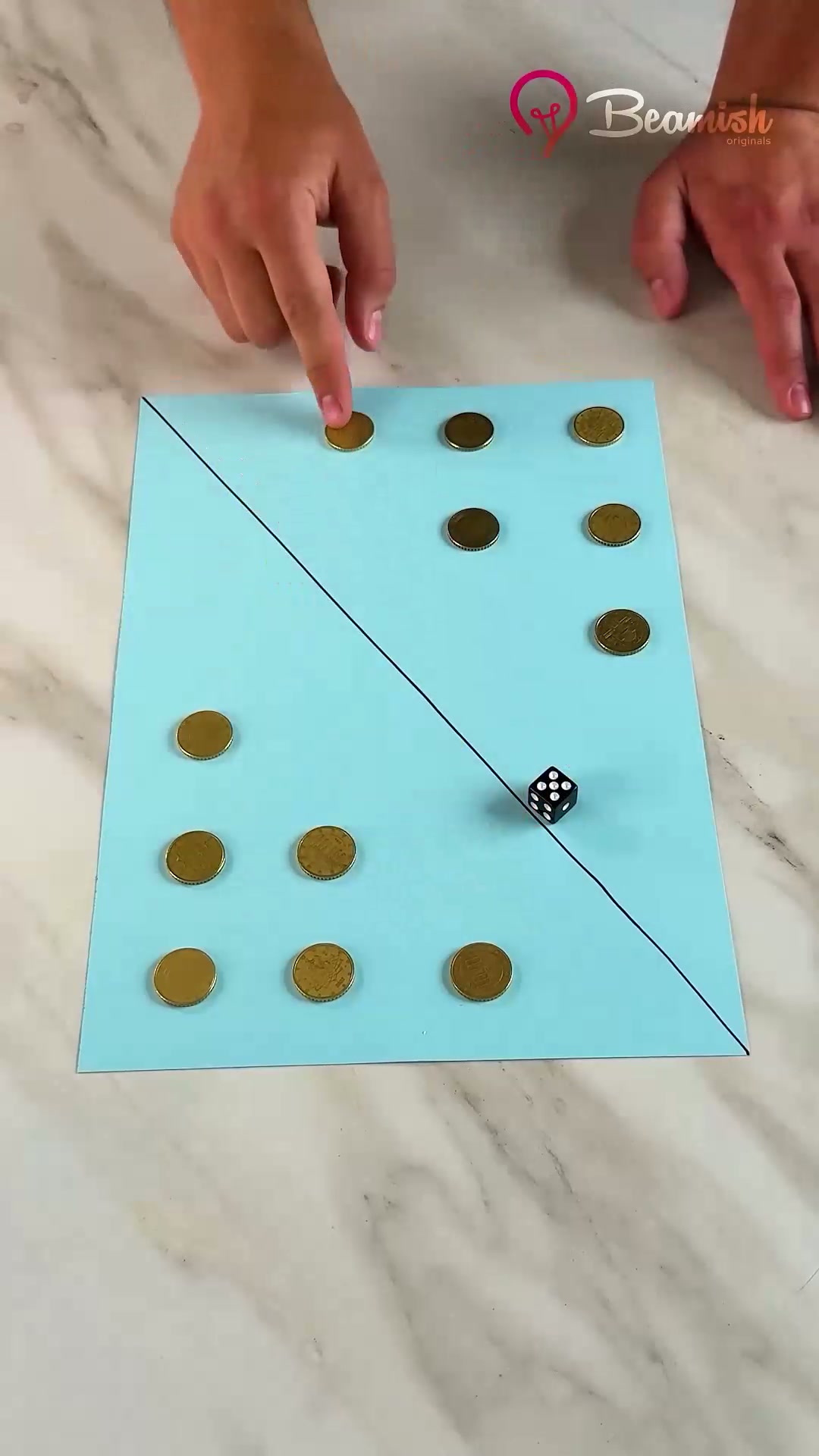 Fun coin & dice game to play with friends! #creative #funny #dice #game