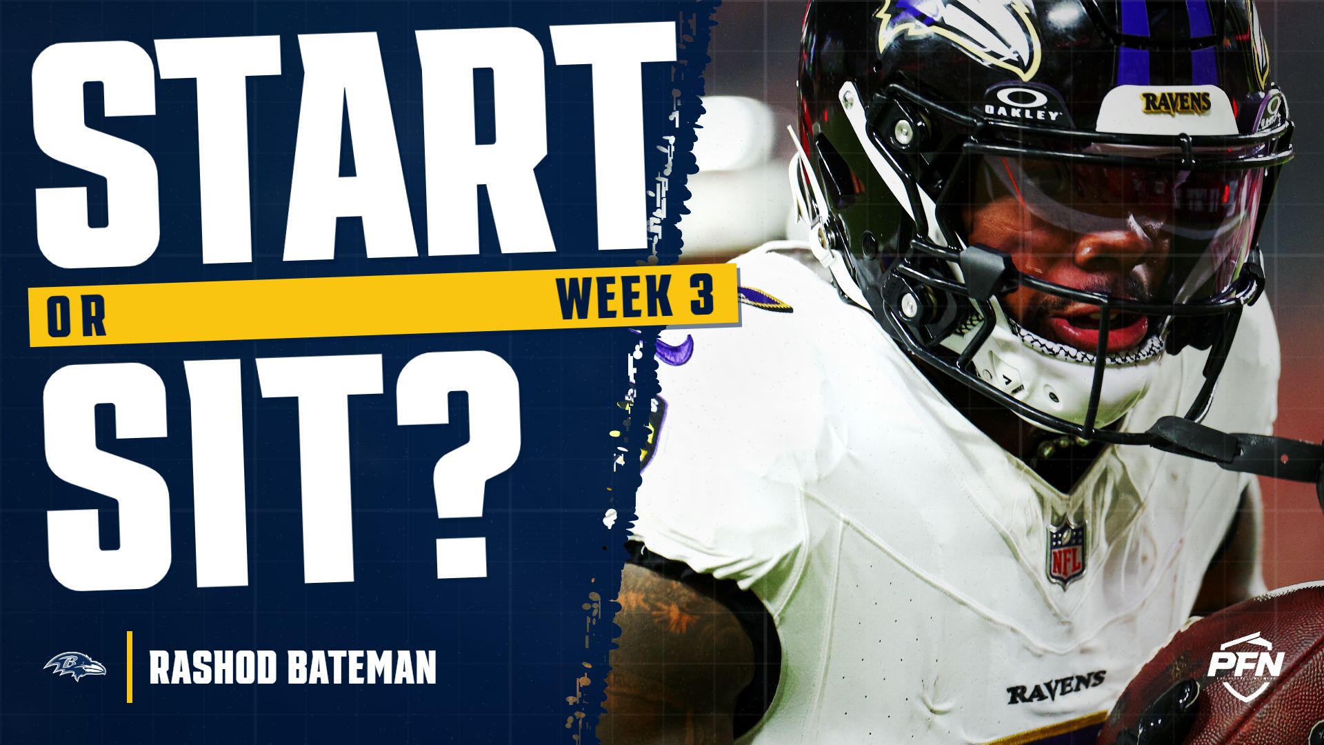 Rashod Bateman fantasy week 3 start or sit: Do not chase the big number ...