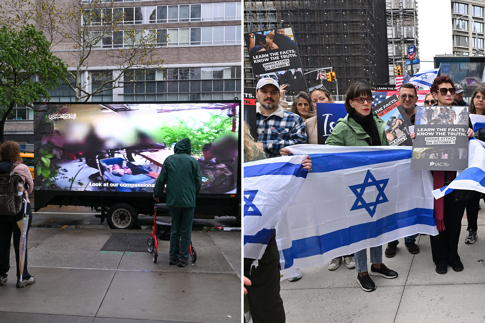 Protesters brave nor’easter outside premiere of anti-Israel documentary ...