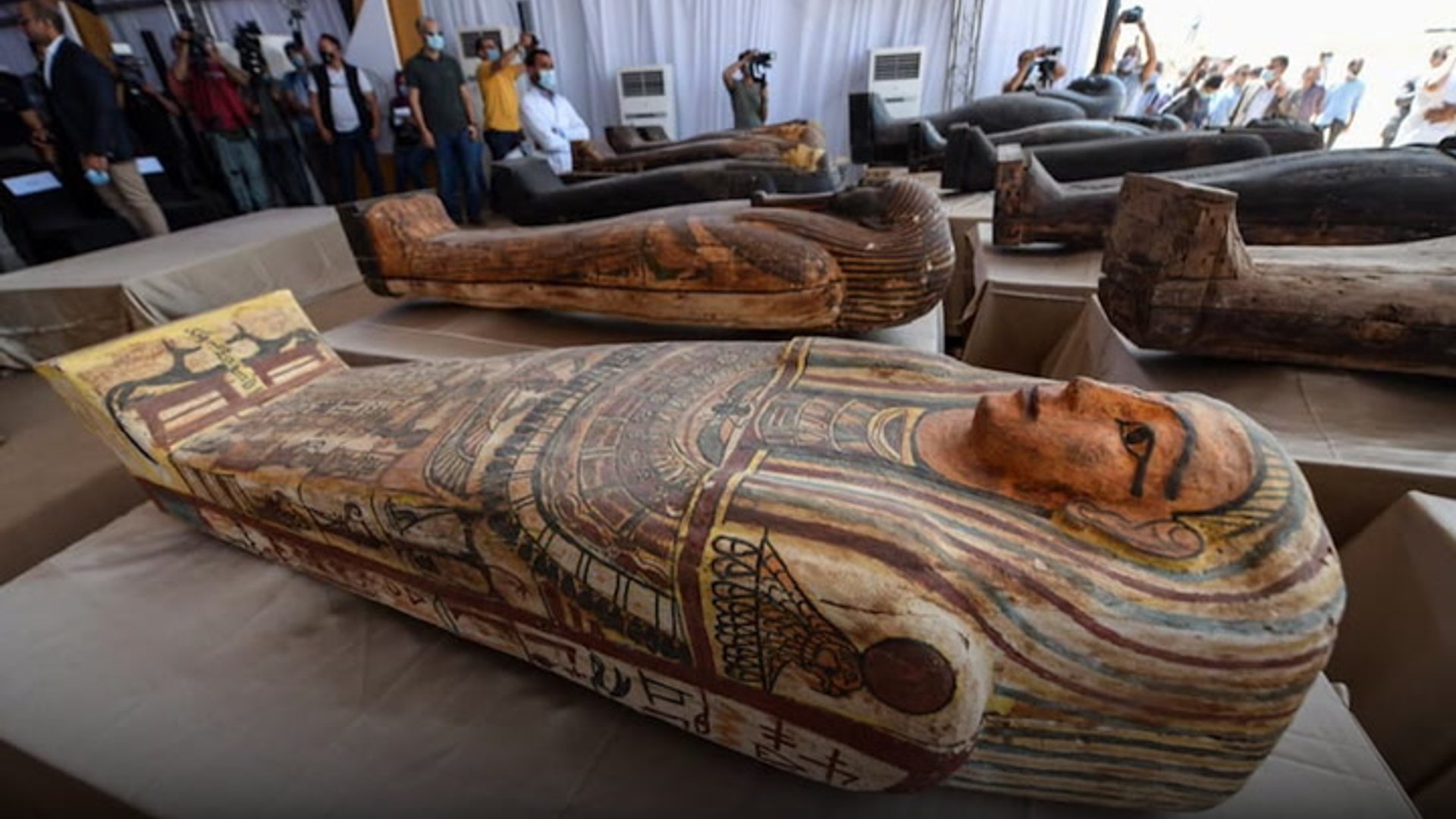 Ancient mummy coffins discovered in Egypt’s Saqqara
