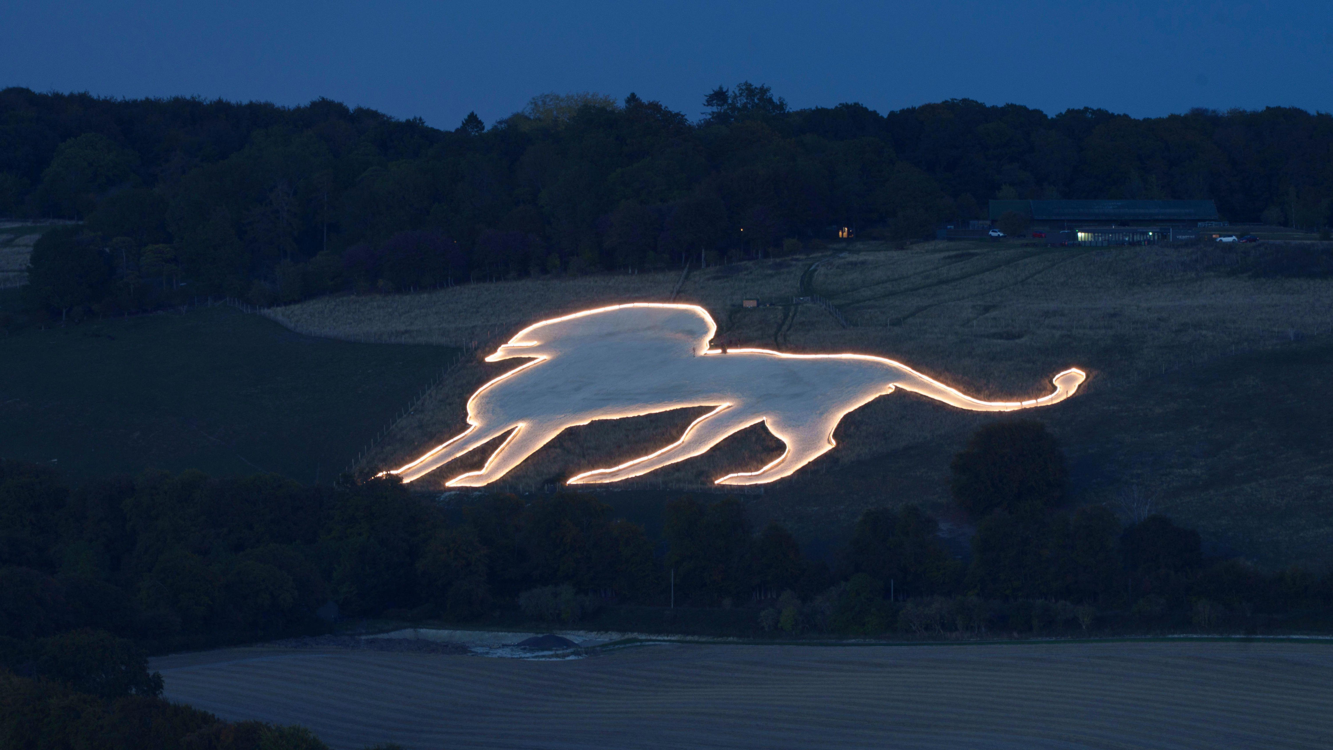 Whipsnade lion to be lit weekly until end of year