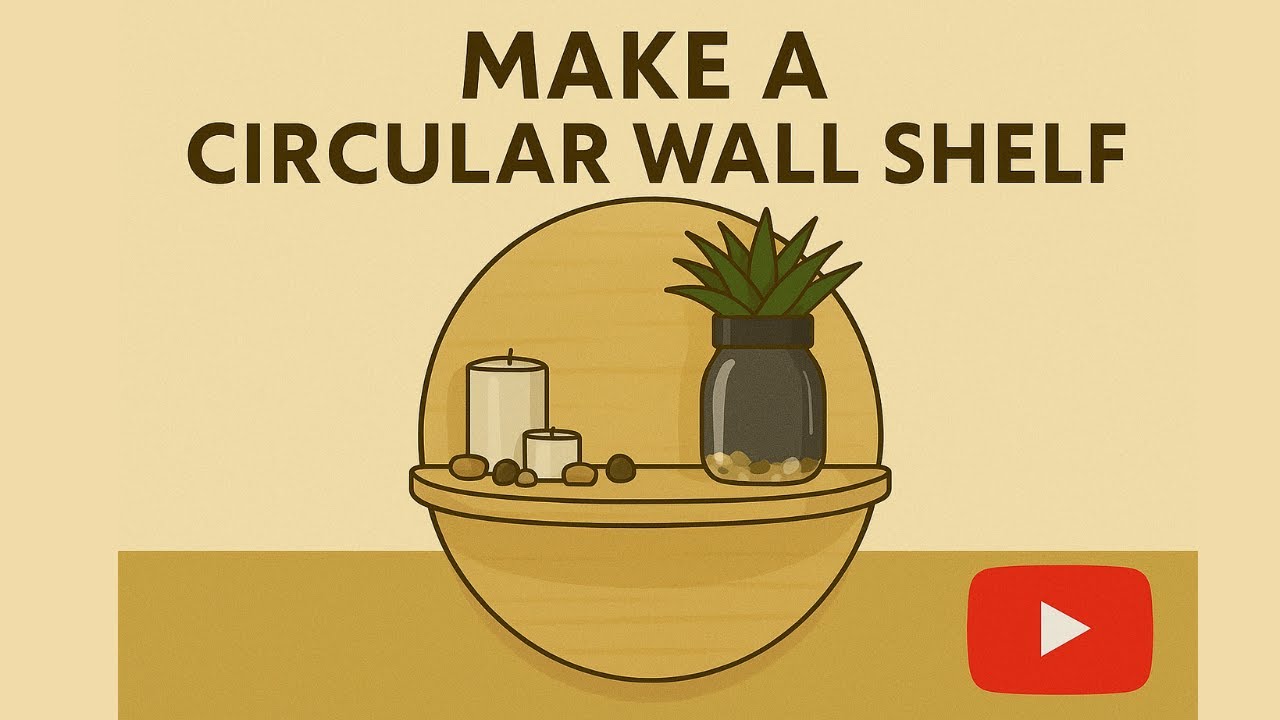 DIY circle wall shelf | Easy woodworking project for home decor