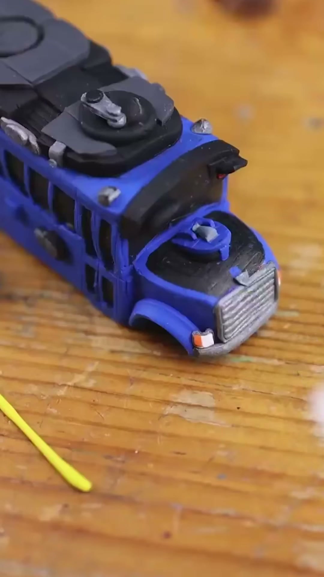 Polymer clay Battle Bus speed build