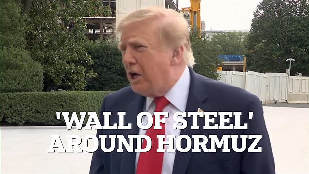 Trump boasts a 'wall of steel' around Strait of Hormuz