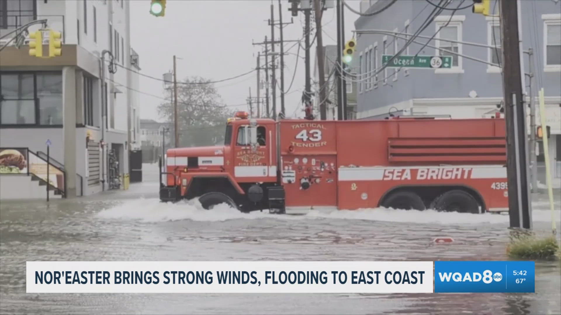 Nor’easter brings strong winds, flooding to East Coast