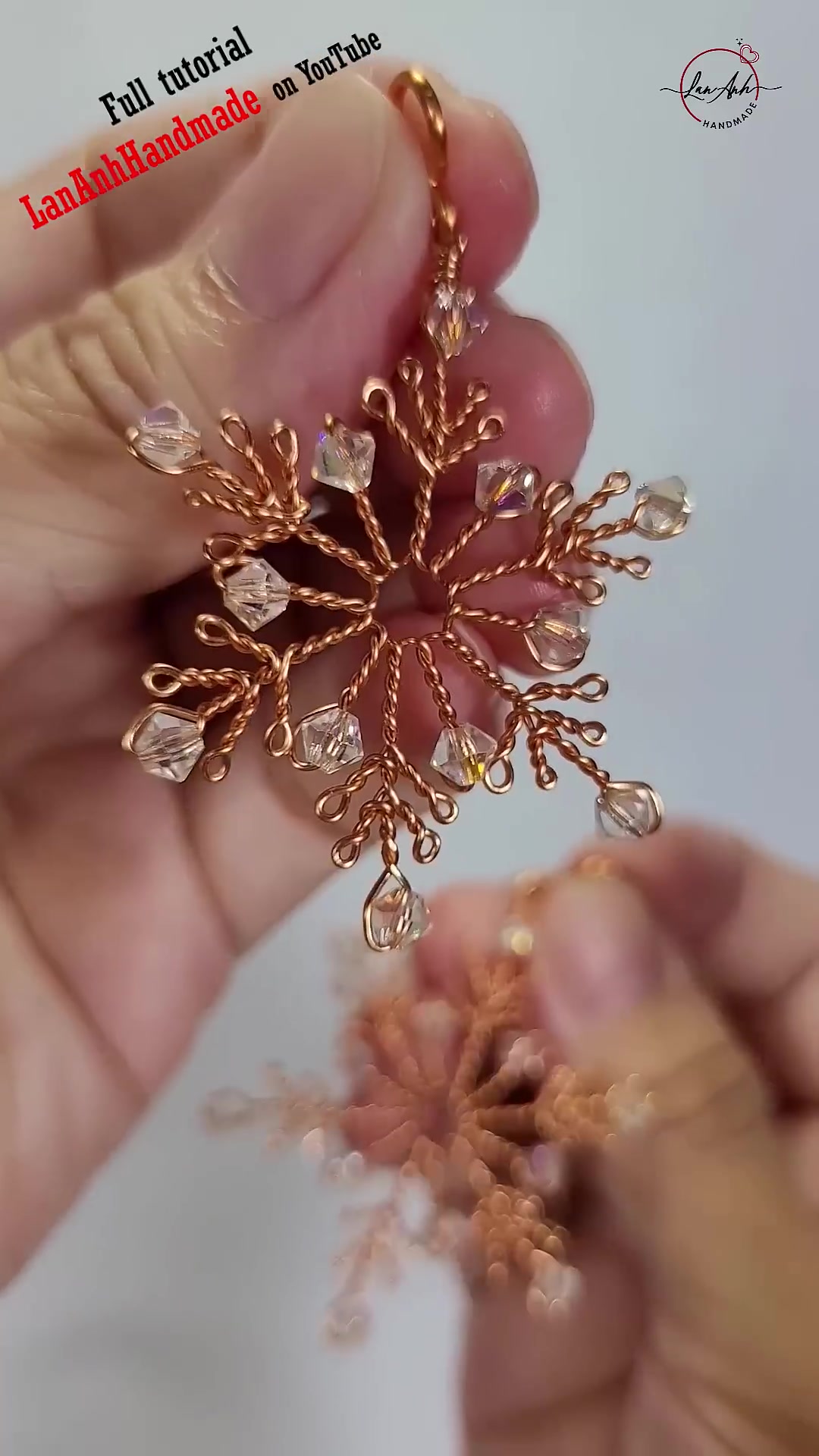 Snowflakes - Free tutorial video link above the title #shortsvideo #diy