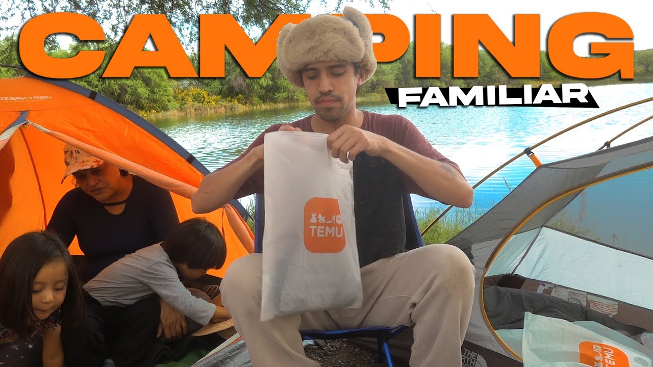 Camping con mi familia abriendo cosas de TEMU