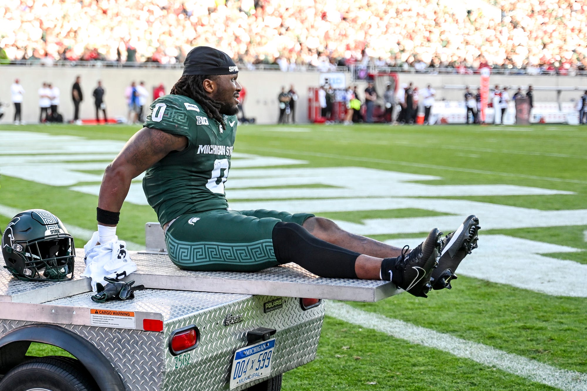Michigan State RB Cam Edwards out for year after gnarly knee injury