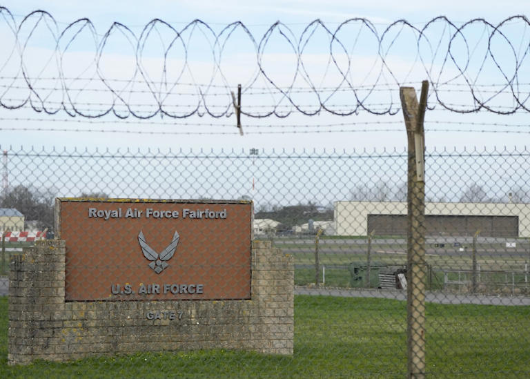Men arrested under Explosives Act as villagers evacuated near RAF Fairford