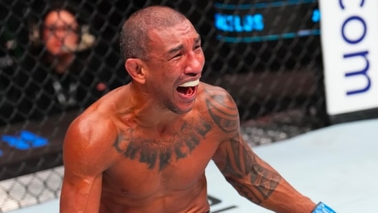 Image for What happened to Raoni Barcelos? Latest update as UFC fighter stretchered off after brutal TKO loss to Raul Rosas Jr.