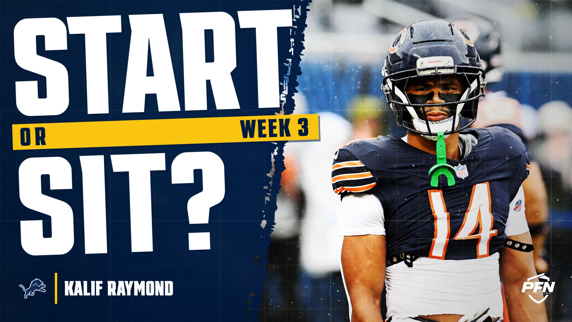 Kalif Raymond fantasy week 3 start or sit: Efficient, and still not ...