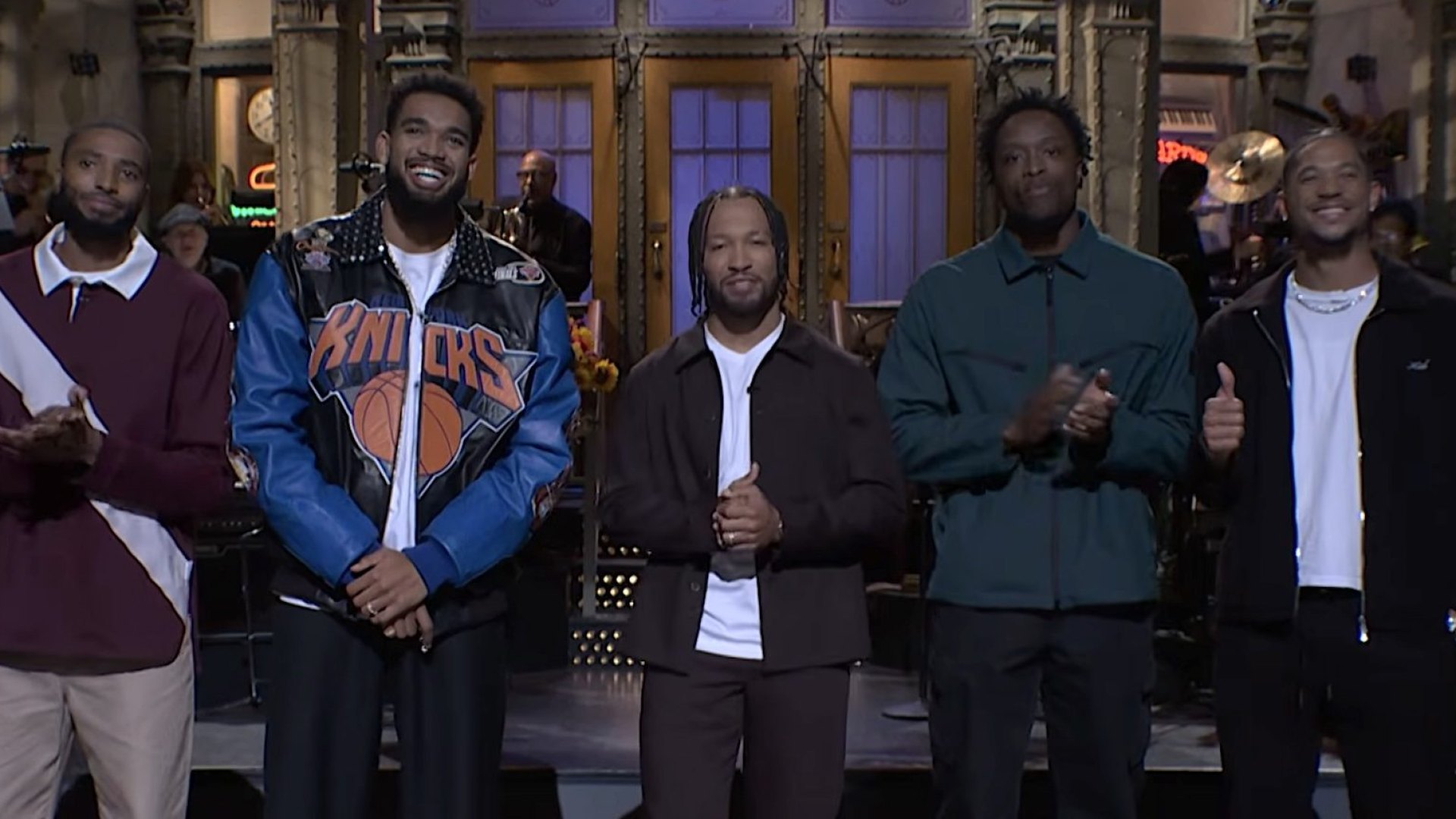 Karl-Anthony Towns pokes fun at NBA Finals fouls as Knicks crash 'SNL'
