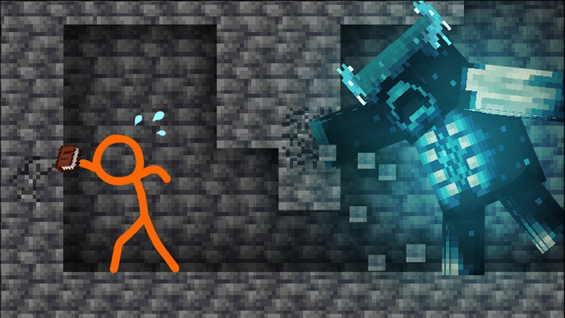 Build battle warden: Stick figures build in the deep dark