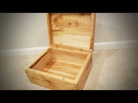 Dovetail keepsake box with invisible hinges and latches