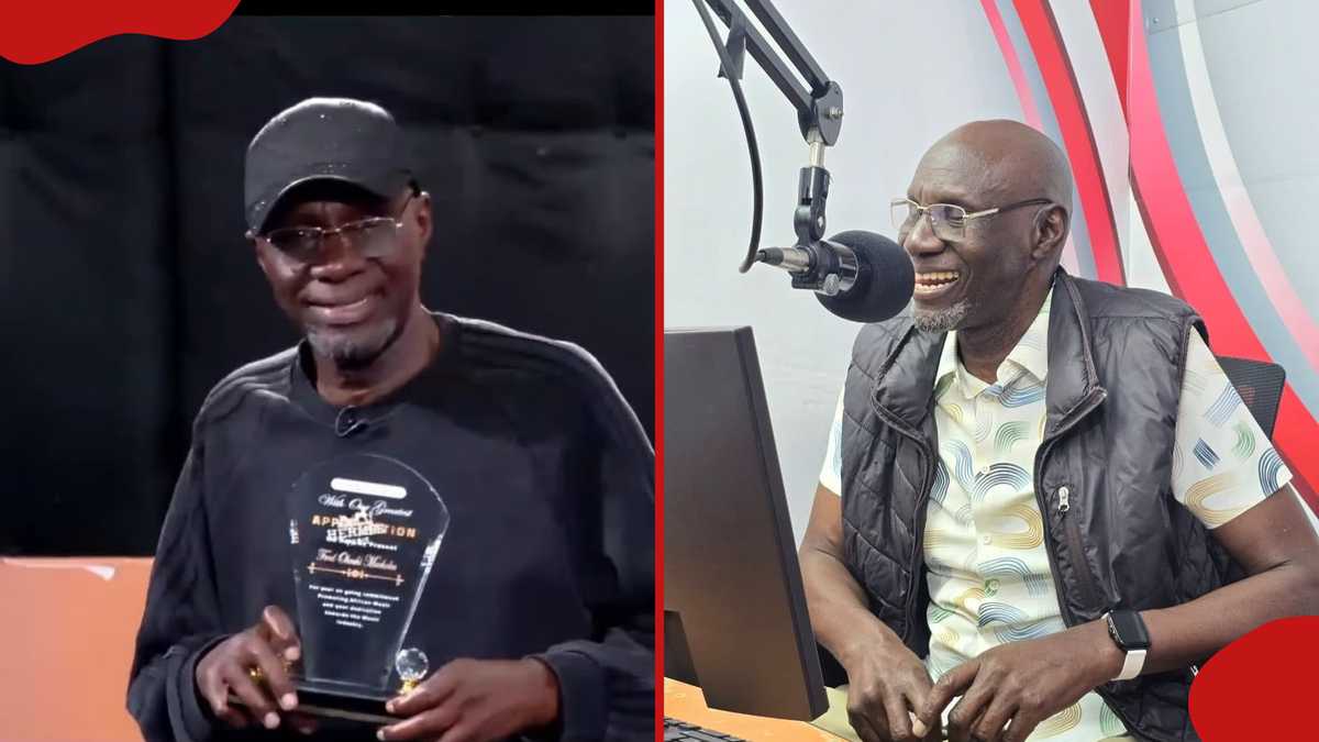 Fred Machoka receives honorary award at his retirement party