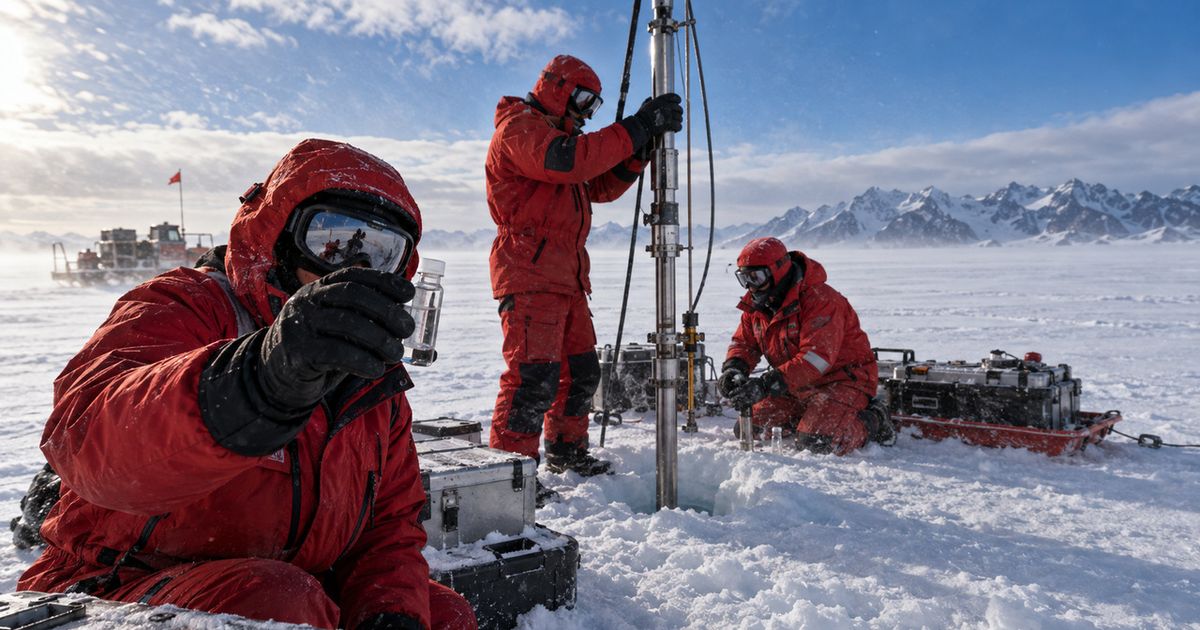 Sob o gelo polar, a água líquida ainda sustenta organismos adaptados à ...