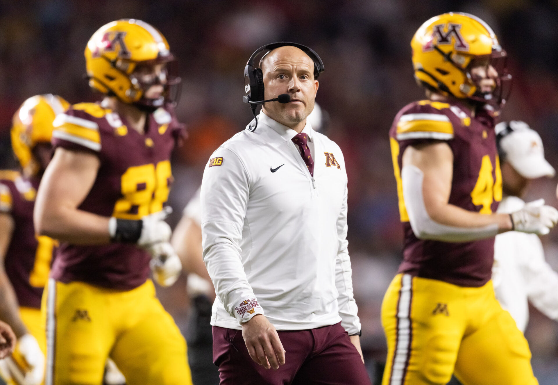 PJ Fleck goes viral after smearing Minnesota player's blood on his face
