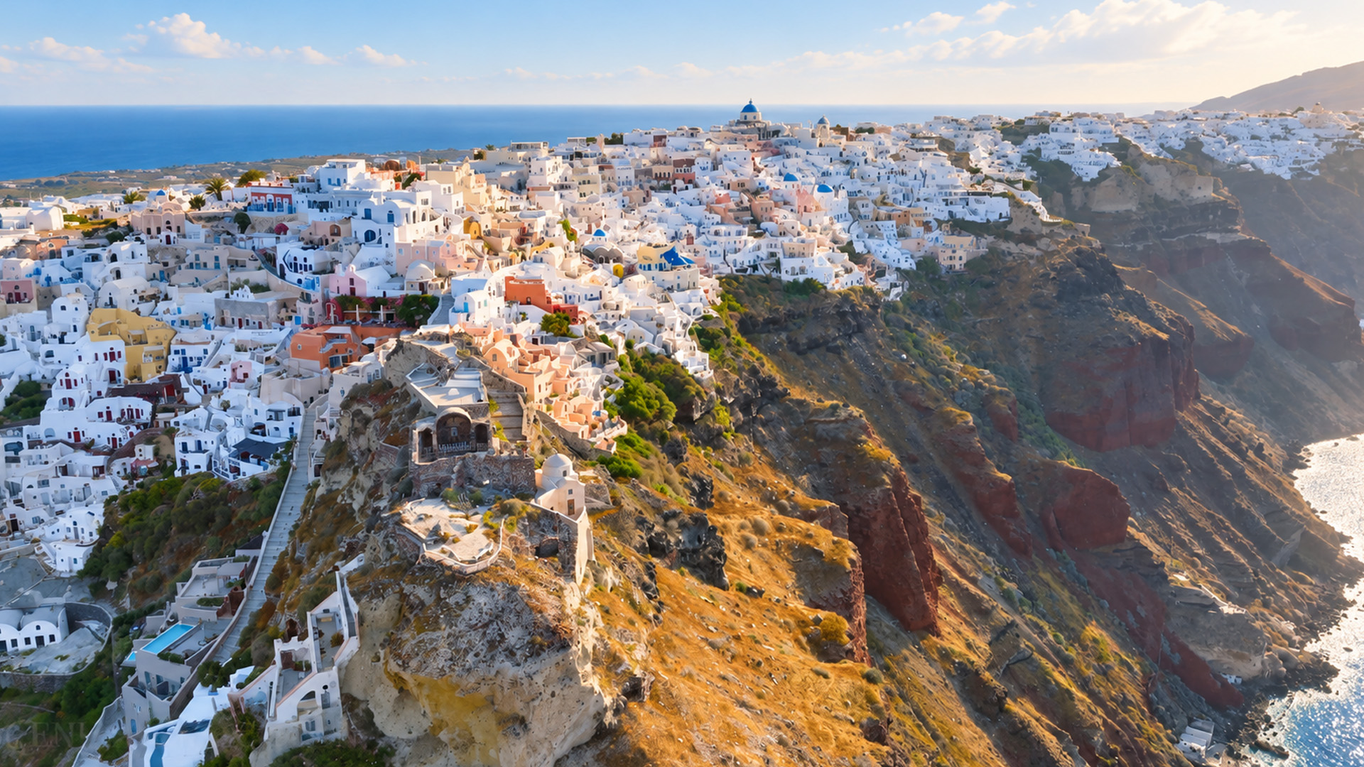What makes this cliffside landscape so distinctive?