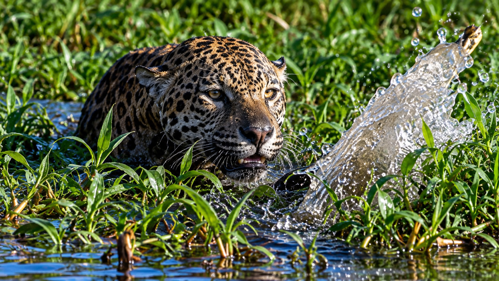 Can big cats really swim like this?