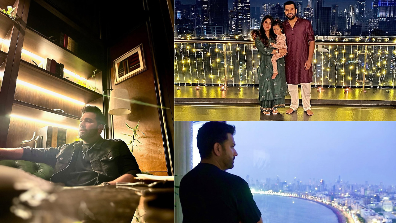 Image for Inside Rohit Sharma's ₹30 crore 4 BHK in Worli with a private library and stunning sea views