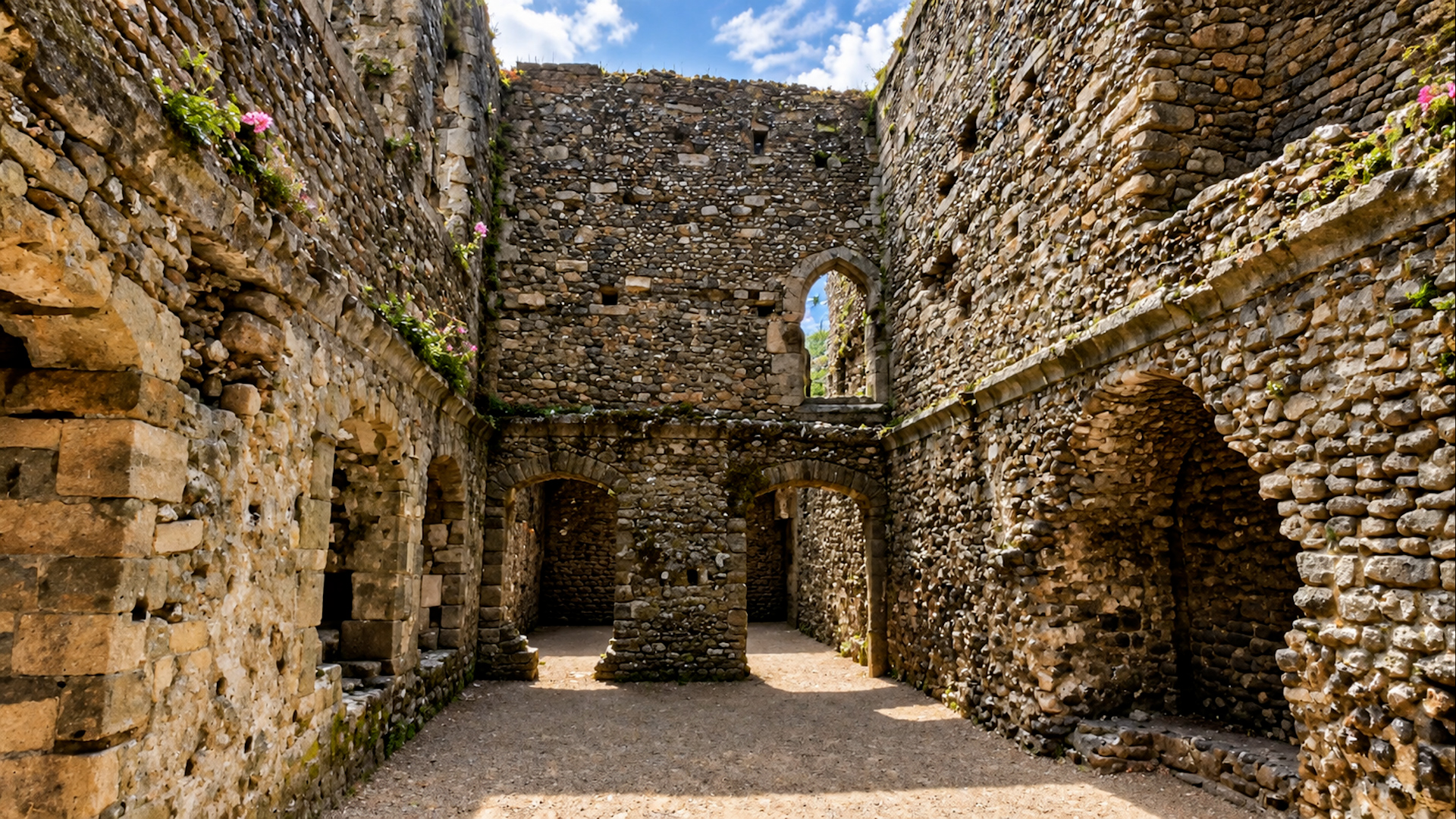 The Roman fort under Portchester Castle