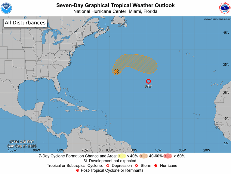 NHC tracking Fay in Atlantic as Hurricane Polo on path to Mexico