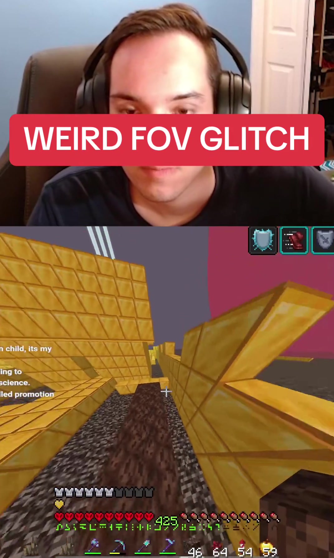 Weird FOV glitch in Minecraft! #mc #minecraft #mcyt #stream #streame