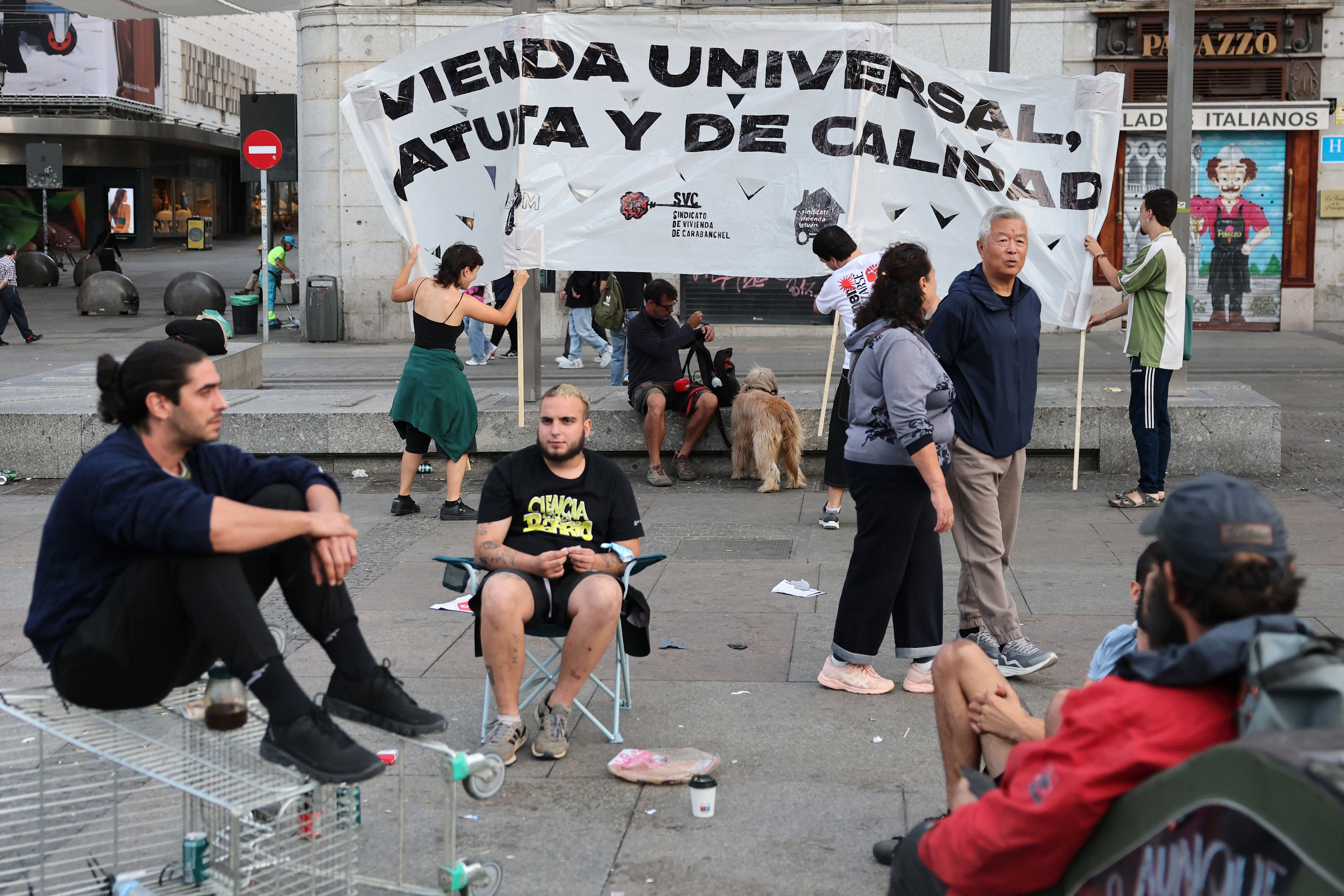 Madrid protest camp grows after eviction outrage