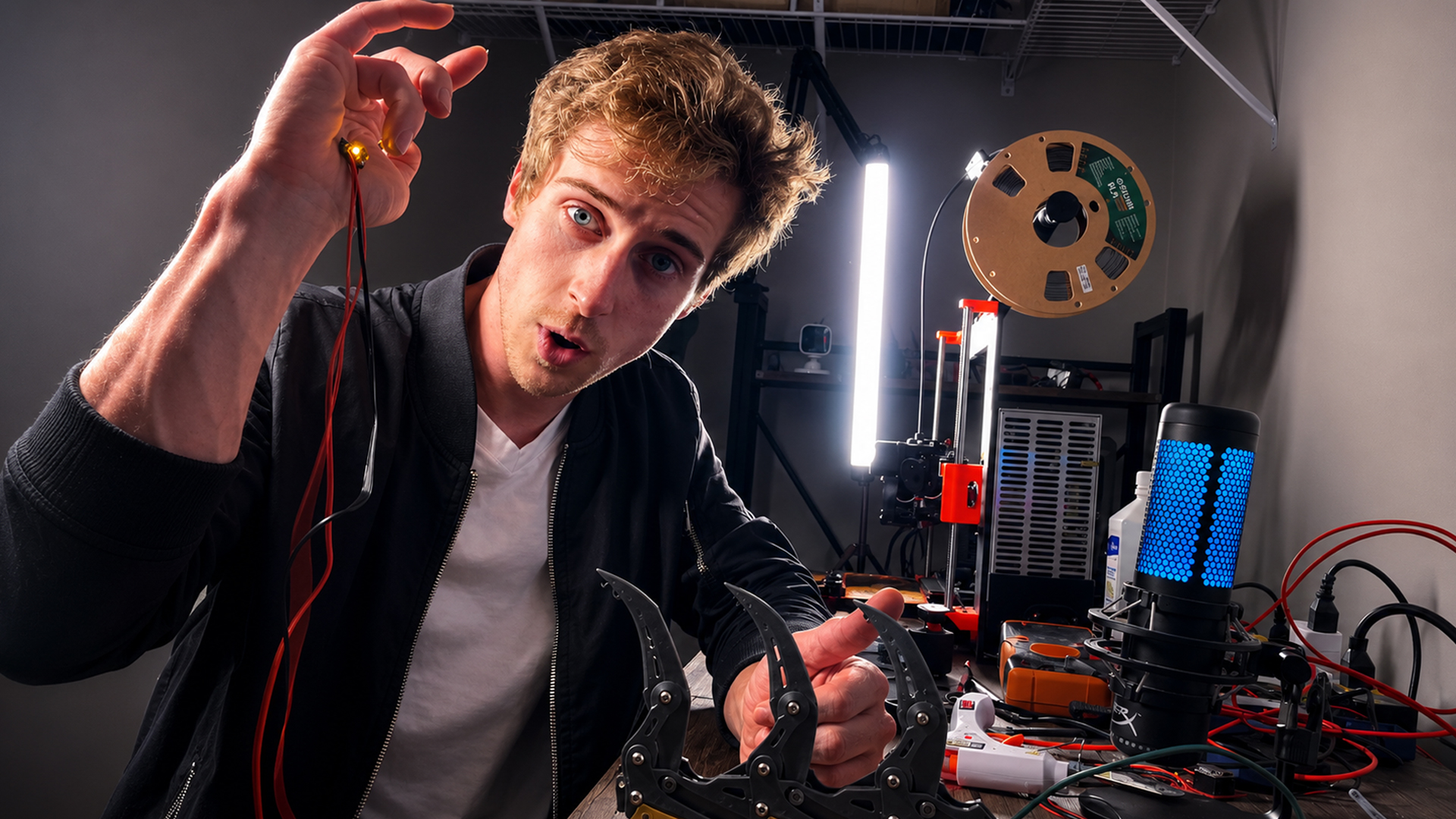 Batman blade controller integrates custom electronics and gesture sensors