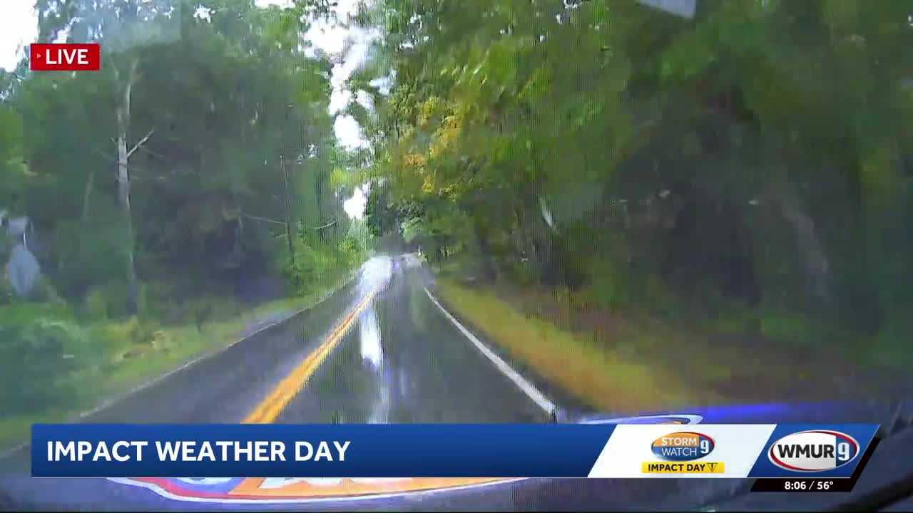 Storm tracker view: Wind takes down power lines and trees, closes roads