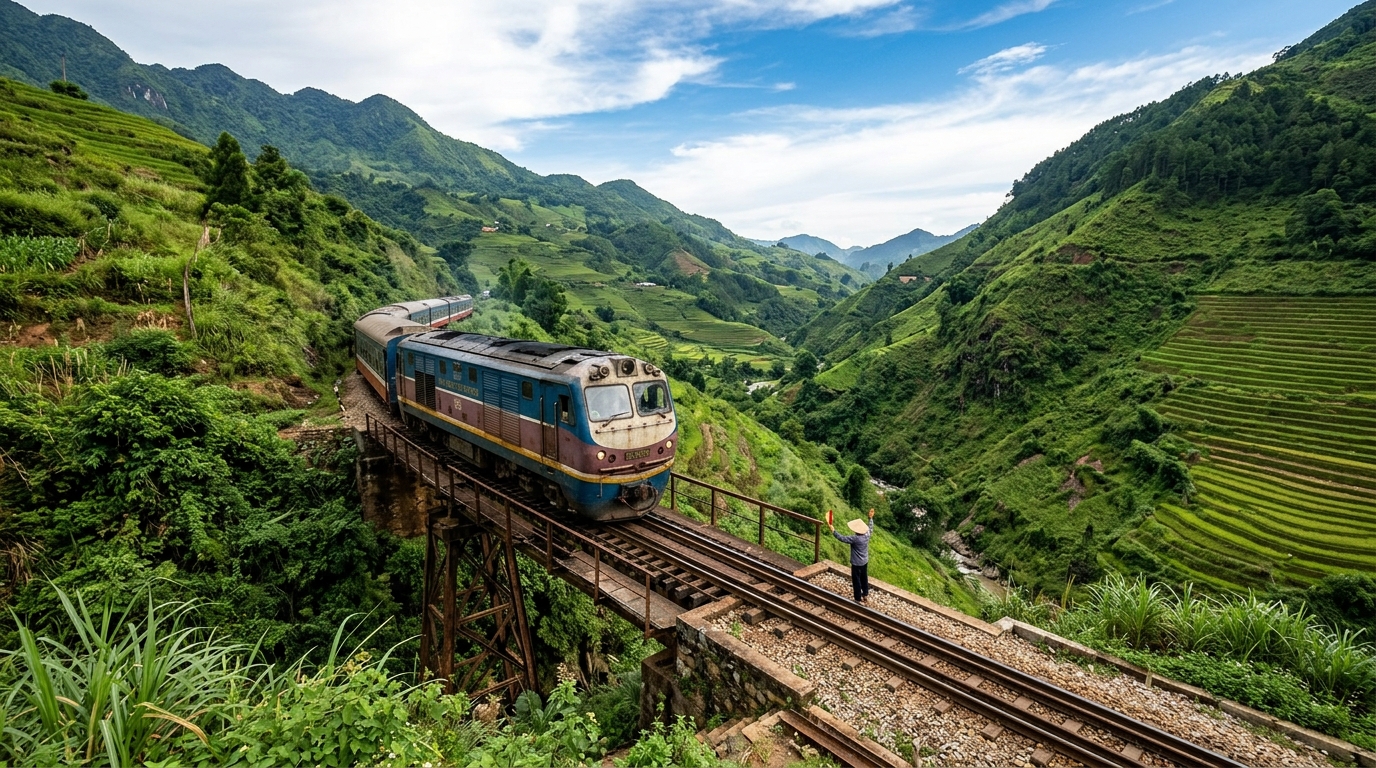 Traversing Vietnam’s perilous single track railways across unforgiving ...