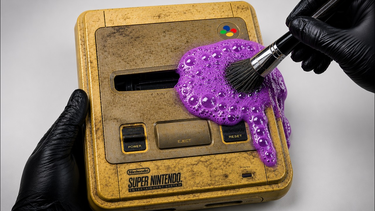 This yellowed Nintendo turned white again