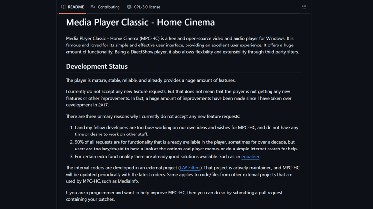 VLC is too messy and MPV is too bare, but this open-source video player ...